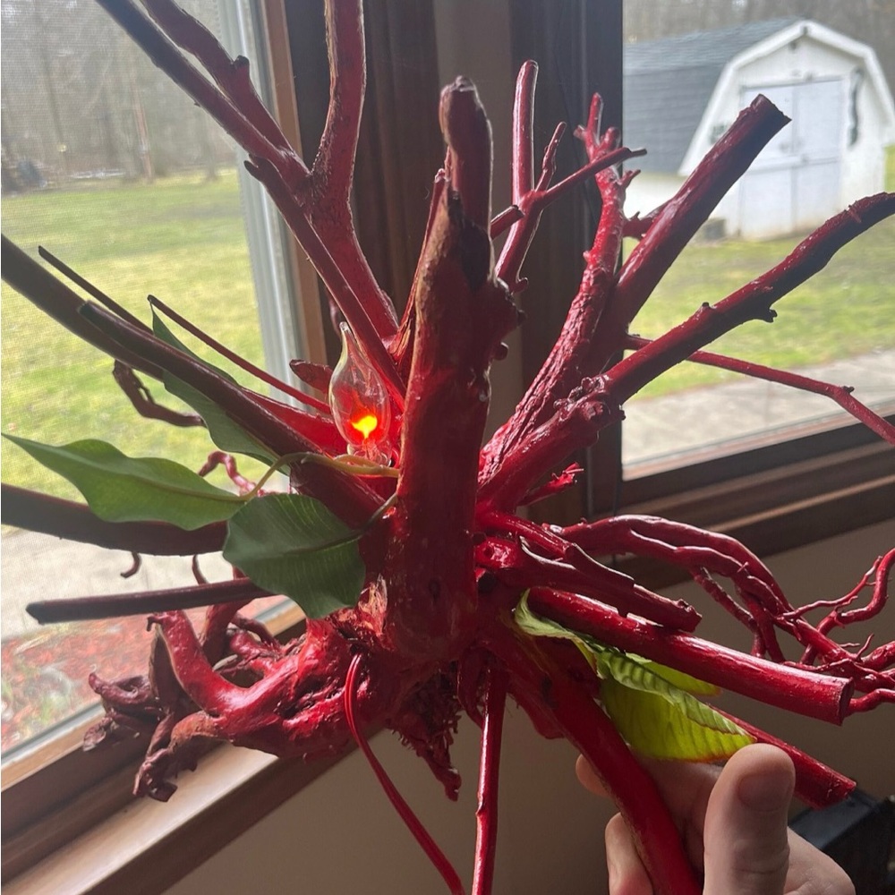 Unique Red Decorative Branch with LED Light